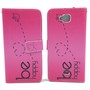 Handyh�lle Tasche f�r Handy Wiko Slide Be Happy Pink