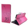 Handyh�lle Tasche f�r Handy Sony Xperia Z5  Be Happy Pink