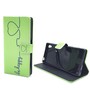 Handyh�lle Tasche f�r Handy Sony Xperia Z5  Be Happy Gr�n