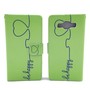 Handyh�lle Tasche f�r Handy Samsung Galaxy A5 Be Happy Gr�n