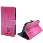 Handyh�lle Tasche f�r Handy Wiko Lenny  Be Happy Pink