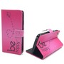 Handyh�lle Tasche f�r Handy Wiko Lenny  Be Happy Pink