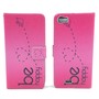 Handyh�lle Tasche f�r Handy Wiko Lenny  Be Happy Pink