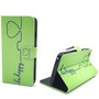 Handyh�lle Tasche f�r Handy Wiko Lenny  Be Happy Gr�n