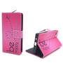 Handyh�lle Tasche f�r Handy Sony Xperia Z5 Compact Be Happy Pink
