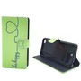 Handyh�lle Tasche f�r Handy Wiko Highway Pure  Be Happy Gr�n