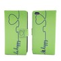 Handyh�lle Tasche f�r Handy Wiko Highway Pure  Be Happy Gr�n