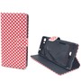Handyh�lle Tasche f�r Handy Wiko Fever 4G  Polka Dot Rot