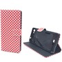 Handyh�lle Tasche f�r Handy Wiko Fever 4G  Polka Dot Rot