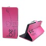Handyh�lle Tasche f�r Handy Wiko Fever 4G  Be Happy Pink