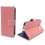 Handyh�lle Tasche f�r Handy Samsung Galaxy A3 Polka Dot Rot