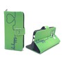 Handyh�lle Tasche f�r Handy Samsung Galaxy A3 Be Happy Gr�n