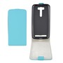 Flip Schutz H�lle f�r Asus Zenfone 2 Laser (5,0 Zoll) Hellblau Leder-Imitat Slim Flex