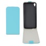 Flip Schutz H�lle f�r Alcatel Idol 3 (5.5) Hellblau Leder-Imitat Slim Flex