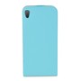 Flip Schutz H�lle f�r Alcatel Idol 3 (5.5) Hellblau Leder-Imitat Slim Flex