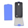 Flip Schutz H�lle f�r Alcatel Pop 2 (4.5) Blau Leder-Imitat Slim Flex