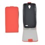 Flip Schutz H�lle f�r Alcatel Pop 2 (4.5) Rot Leder-Imitat Slim Flex