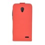 Flip Schutz H�lle f�r Alcatel Pop 2 (4.5) Rot Leder-Imitat Slim Flex