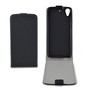 Flip Schutz H�lle f�r HTC Desire 626 Schwarz Leder-Imitat Slim Flex