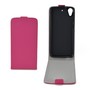 Flip Schutz H�lle f�r HTC Desire 626 Pink Leder-Imitat Slim Flex