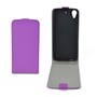 Flip Schutz H�lle f�r HTC Desire 626 Lila Leder-Imitat Slim Flex