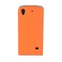 Flip Schutz H�lle f�r Huawei Ascend G620s Orange Leder-Imitat Slim Flex