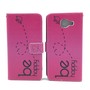 Handyh�lle Tasche f�r Handy Samsung Galaxy A5 (2016) Be Happy Pink