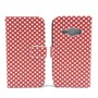 Handyh�lle Tasche f�r Handy Samsung Galaxy J1 (2016) Polka Dot Rot