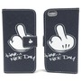 Handyh�lle Tasche f�r Handy Apple iPhone 5 / 5s Have A Nice Day Schwarz
