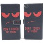 Dont Touch My Phone Handyh�lle Huawei P8 Klapph�lle Wallet Case