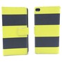 Handyh�lle Tasche f�r Handy Huawei P8 Schwarz / Gelb