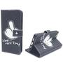 Handyh�lle Tasche f�r Handy Huawei P8 Lite Have A Nice Day Schwarz