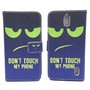 Dont Touch My Phone Handyh�lle Huawei Y625 Klapph�lle Wallet Case