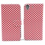 Handyh�lle Tasche f�r Handy Huawei Y6 Polka Dot Rot Weiss