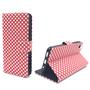 Handyh�lle Tasche f�r Handy Huawei Y6 Polka Dot Rot Weiss