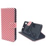 Handyh�lle Tasche f�r Handy Huawei Y6 Polka Dot Rot Weiss