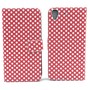 Handyh�lle Tasche f�r Handy Huawei Y6 Polka Dot Rot Weiss