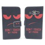 Handyh�lle Tasche f�r Handy Samsung Galaxy J1 Dont Touch My Phone Rot