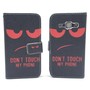 Handyh�lle Tasche f�r Handy Samsung Galaxy J1 Dont Touch My Phone Rot