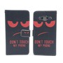 Handyh�lle Tasche f�r Handy Samsung Galaxy J5 Dont Touch My Phone Rot