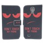 Handyh�lle Tasche f�r Handy Samsung Galaxy S4 Dont Touch My Phone Rot