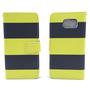 Handyh�lle Tasche f�r Handy Samsung Galaxy S6 Schwarz / Gelb
