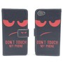 Handyh�lle Tasche f�r Handy Sony Xperia Z5 Compact Dont Touch My Phone Rot