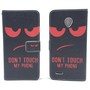 Handyh�lle Tasche f�r Handy Vodafone Smart Prime 6 Dont Touch My Phone Rot