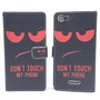 Handyh�lle Tasche f�r Handy Wiko Fever 4G Dont Touch My Phone Rot
