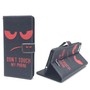 Handyh�lle Tasche f�r Handy Wiko Fever 4G Dont Touch My Phone Rot