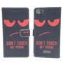 Handyh�lle Tasche f�r Handy Wiko Fever 4G Dont Touch My Phone Rot