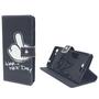 Handyh�lle Tasche f�r Handy Wiko Fever 4G Have A Nice Day Schwarz
