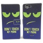 Handyh�lle Tasche f�r Handy Wiko Pulp Dont Touch My Phone Gr�n