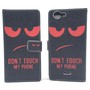 Handyh�lle Tasche f�r Handy Wiko Pulp Dont Touch My Phone Rot